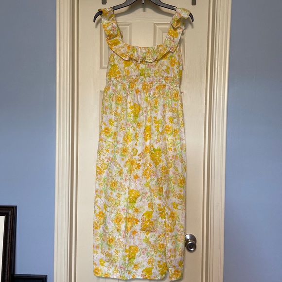 ASOS yellow floral tank maternity dress size 4 - Picture 2 of 6